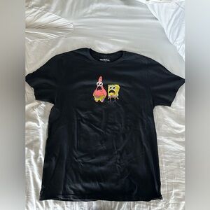 Black SpongeBob graphic tee